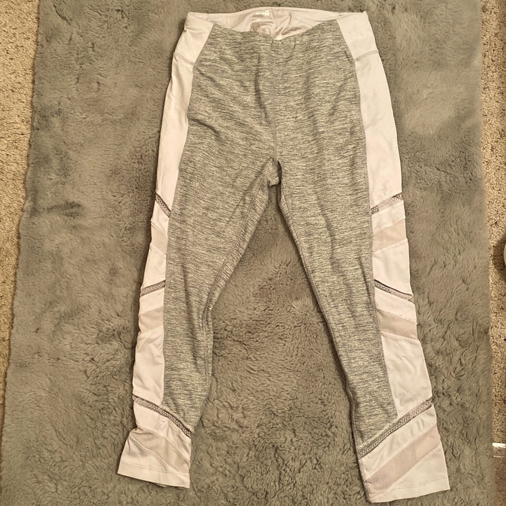 Grey and white leggings